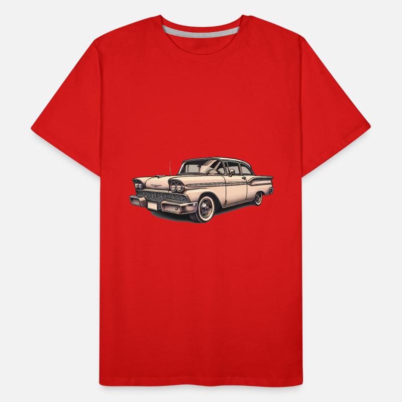 Oldtimer Oldtimer Illustration Männer Premium Bio T-Shirt