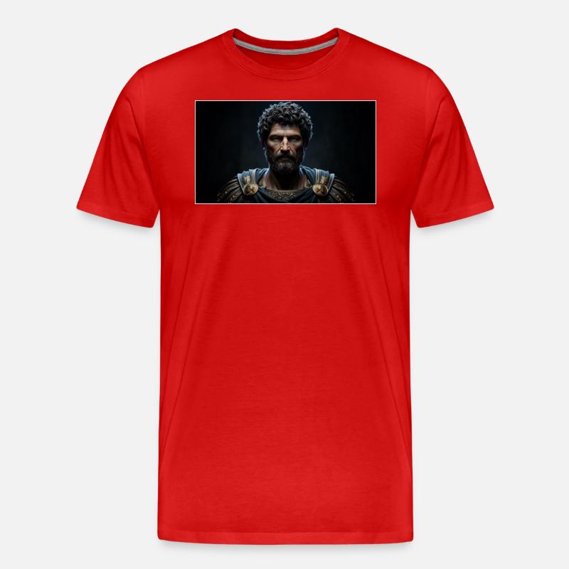 Marcus Aurelius - Männer Premium Bio T-Shirt - Rot