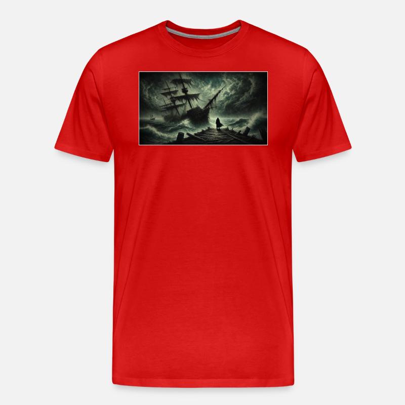 Schiff der Schatten - Männer Premium Bio T-Shirt - Rot