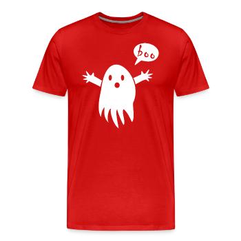 Halloween 2022 - Männer Premium Bio T-Shirt - Rot - Vorne - Damien (186cm)
