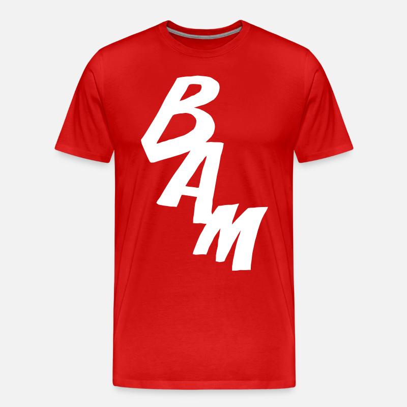 BAM - Comic-Style - Männer Premium Bio T-Shirt - Rot