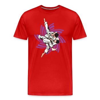 Purple Judo - Men's Premium Organic T-Shirt - red - Front - Damien (186cm)