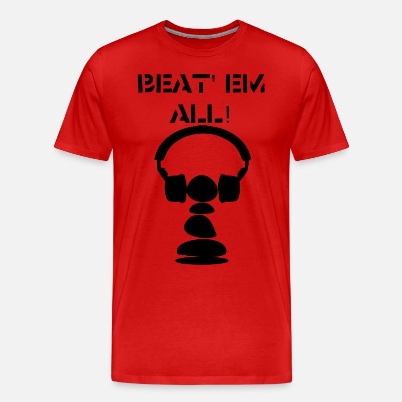beat' em all - Männer Premium Bio T-Shirt - Rot
