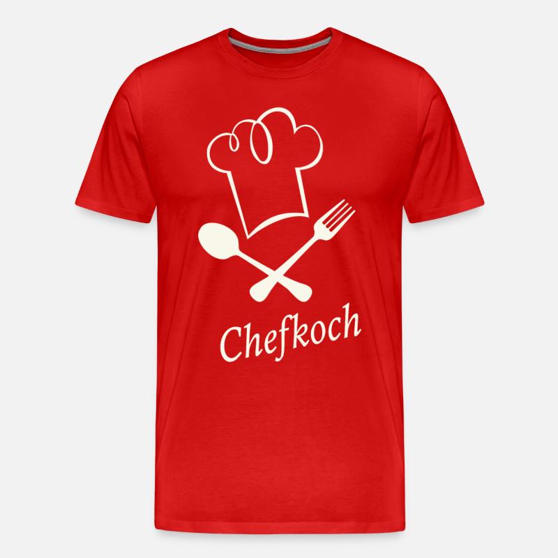 Chefkoch - Männer Premium Bio T-Shirt - Rot