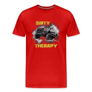 4x4 Pickup Dirty Therapy Offroad - Men's Premium Organic T-Shirt - red - Front - Damien (186cm)