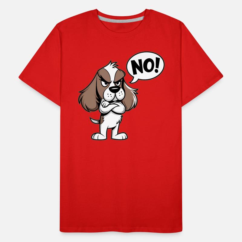 Cocker Spaniel sagt "Nein! Männer Premium Bio T-Shirt