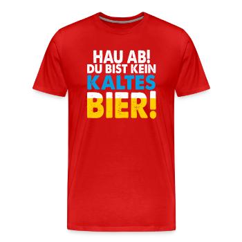 Biertrnker Bierzelt Biergarten Biertrinker kostüm - Männer Premium Bio T-Shirt - Rot - Vorne - Damien (186cm)
