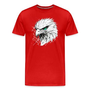 Libre comme l’aigle - T-shirt bio Premium Homme - rouge - Devant - Damien (186cm)
