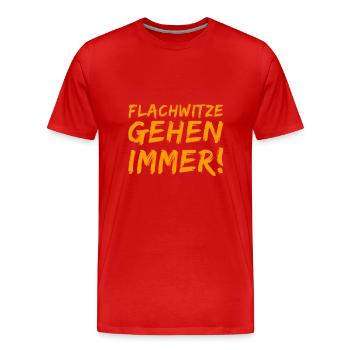 mein Humor - Männer Premium Bio T-Shirt - Rot - Vorne - Damien (186cm)