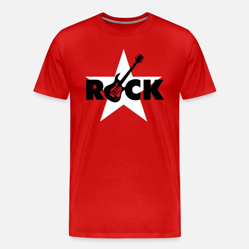 rock_star_042013_b_2c - Männer Premium Bio T-Shirt - Rot
