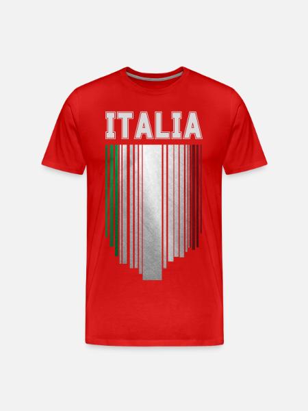 Flag of Italy, Italian pride - Men's Premium Organic T-Shirt - red
