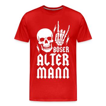 Böser alter Mann - Männer Premium Bio T-Shirt - Rot - Vorne - Damien (186cm)