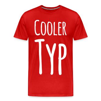 So sieht ein cooler Typ aus - Männer Premium Bio T-Shirt - Rot - Vorne - Damien (186cm)