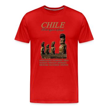 CHILI - T-shirt bio Premium Homme - rouge - Devant - Damien (186cm)