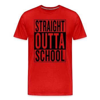 School - Männer Premium Bio T-Shirt - Rot - Vorne - Damien (186cm)