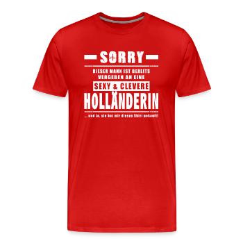 Mann Vergeben - Holländerin Holland Holländer - Männer Premium Bio T-Shirt - Rot - Vorne - Damien (186cm)