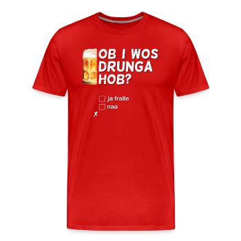 Bayrisches Bier Festival Design lustig Partyshirt - Männer Premium Bio T-Shirt - Rot - Vorne - Damien (186cm)