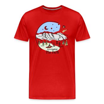 Piz Palü Mountain Pontresina Bernina Bernina Group - Men's Premium Organic T-Shirt - red - Front - Damien (186cm)