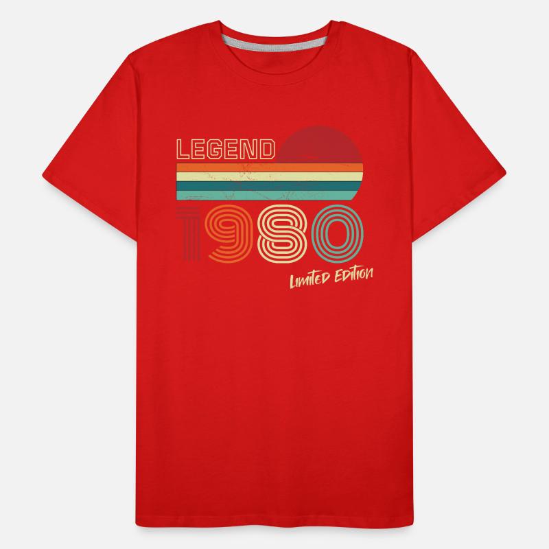 Legend 1980 Geburtstagsshirt Geschenk Jubiläum Männer Premium Bio T-Shirt