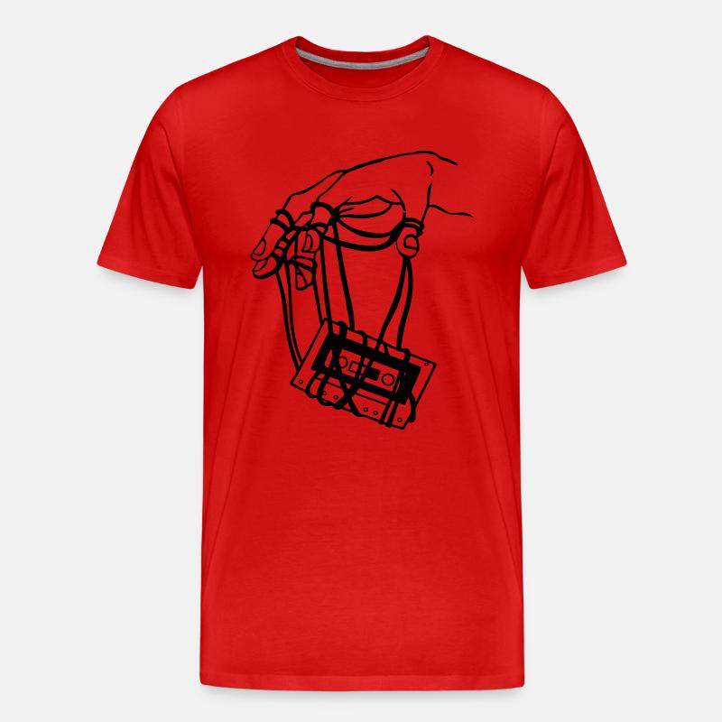 hand & tape - Männer Premium Bio T-Shirt - Rot