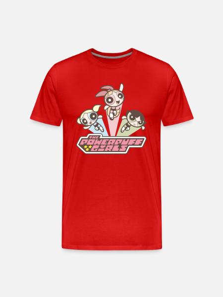 Powerpuff Girls Vintage - Men's Premium Organic T-Shirt - red