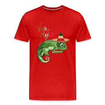 Viva Mexiko Sombrero - Männer Premium Bio T-Shirt - Rot - Vorne - Damien (186cm)