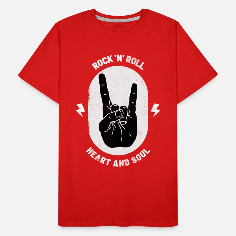 Rock 'N' Roll Devil Horns Metal Fork Rock Gift Men's Premium Organic T-Shirt