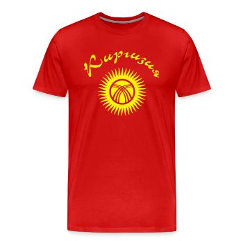 Киргизия / Kirgisien 1 - Männer Premium Bio T-Shirt - Rot - Vorne - Damien (186cm)