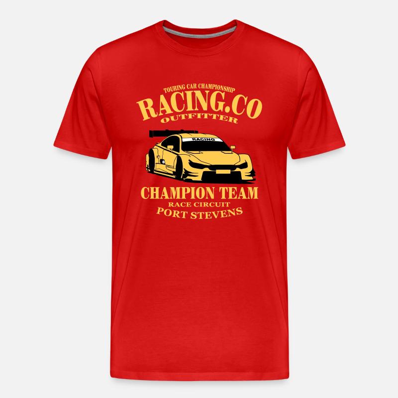 Touring-Car-Racing - Männer Premium Bio T-Shirt - Rot