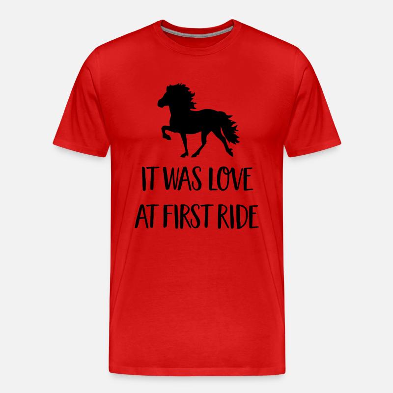 Islandpferd - Männer Premium Bio T-Shirt - Rot