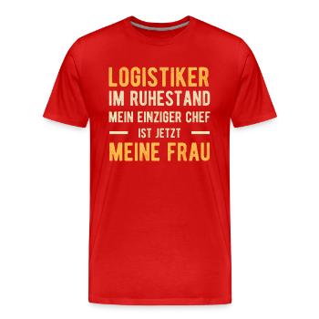 Logistiker Spruch Verheiratet - Männer Premium Bio T-Shirt - Rot - Vorne - Damien (186cm)