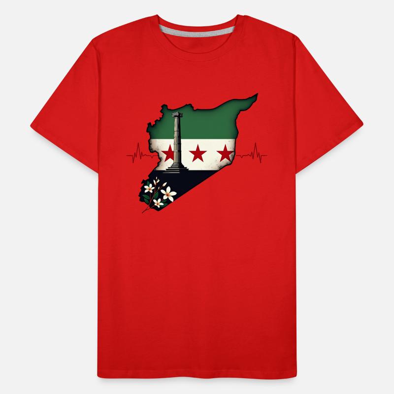 Drapeau Syrie - Centre de table T-shirt bio Premium Homme