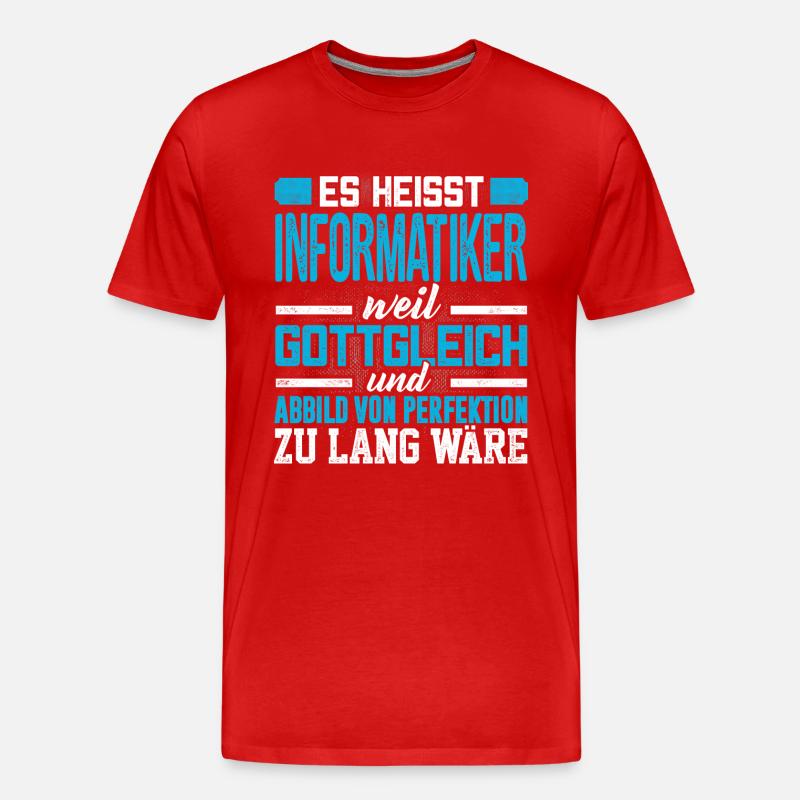 INFORMATIKER - perfekt - Männer Premium Bio T-Shirt - Rot