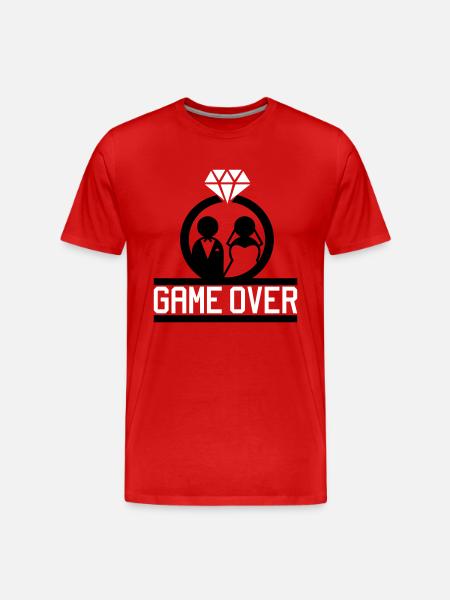 Game Over - Männer Premium Bio T-Shirt - Rot