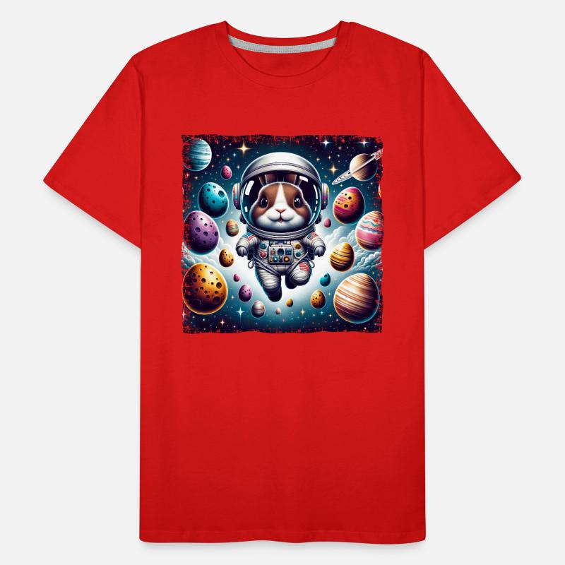 Pâques, Lapin De Pâques, Astronaute, Espace, Système Solaire T-shirt bio Premium Homme