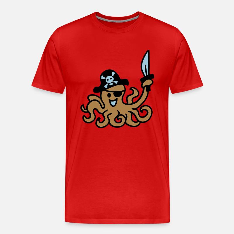 Pirat Otkopus 3 - Männer Premium Bio T-Shirt - Rot