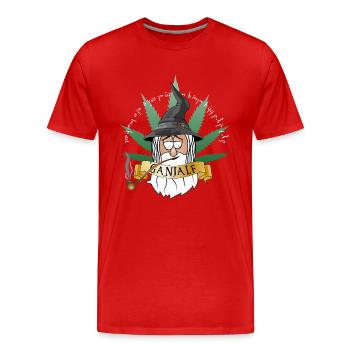 Ganjalf - Men's Premium Organic T-Shirt - red - Front - Damien (186cm)