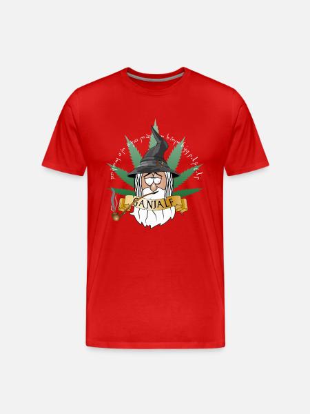 GANJALF - Männer Premium Bio T-Shirt - Rot