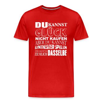 Synthesizer spielen - Männer Premium Bio T-Shirt - Rot - Vorne - Damien (186cm)