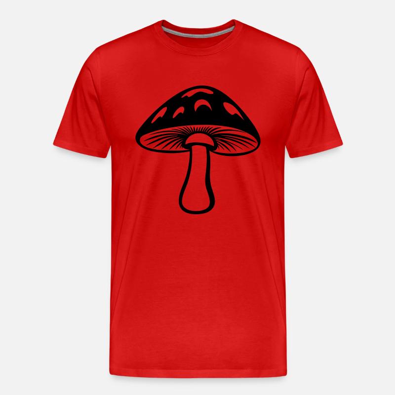 Pilz - Männer Premium Bio T-Shirt - Rot