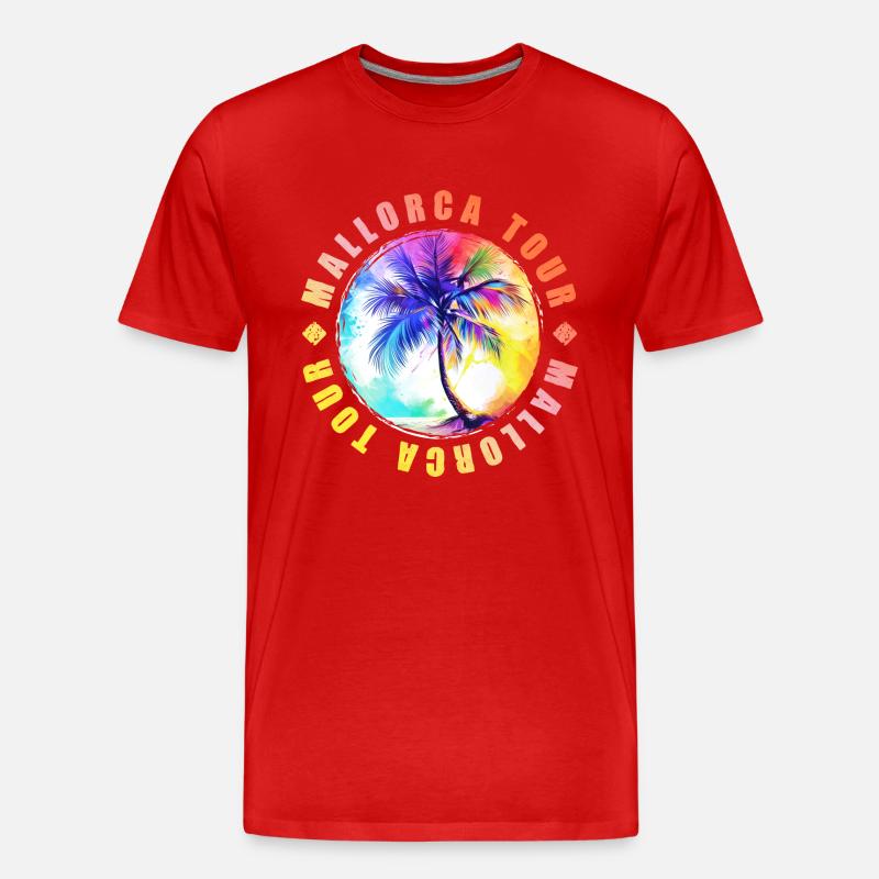 Mallorca Tour Bunt - Männer Premium Bio T-Shirt - Rot