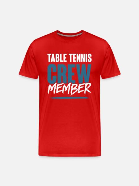 Table Tennis Crew - Männer Premium Bio T-Shirt - Rot