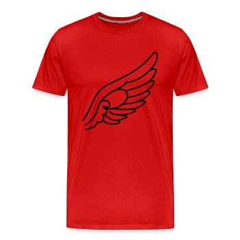 Engelsflügel - Männer Premium Bio T-Shirt - Rot - Vorne - Damien (186cm)