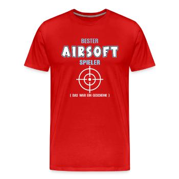 Bester Airsoft Spieler Airsofter Airsoftspieler - Männer Premium Bio T-Shirt - Rot - Vorne - Damien (186cm)