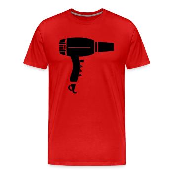 Hair dryer - Men's Premium Organic T-Shirt - red - Front - Damien (186cm)