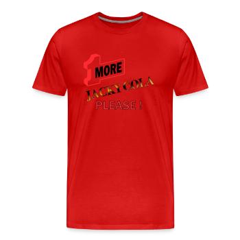 1 Plus Jacky Cola - T-shirt bio Premium Homme - rouge - Devant - Damien (186cm)
