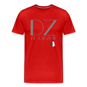 DZ EL Djazair gris - T-shirt bio Premium Homme - rouge - Devant - Damien (186cm)