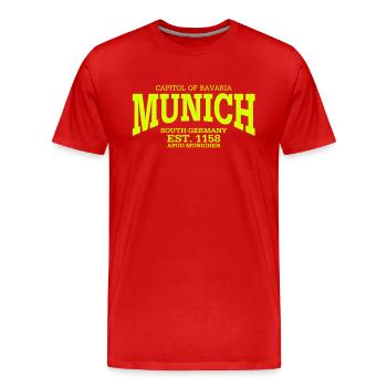 Munich - T-shirt bio Premium Homme - rouge - Devant - Damien (186cm)