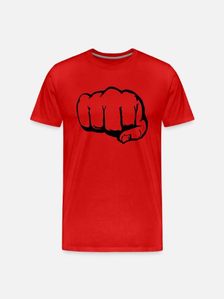 Faust (1c) - Männer Premium Bio T-Shirt - Rot
