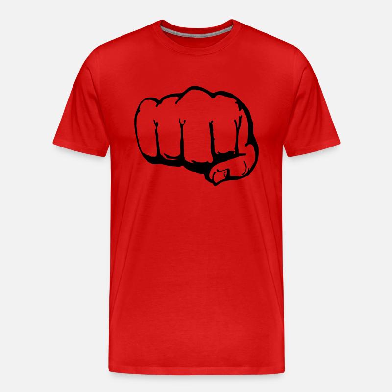 Faust (1c) - Männer Premium Bio T-Shirt - Rot